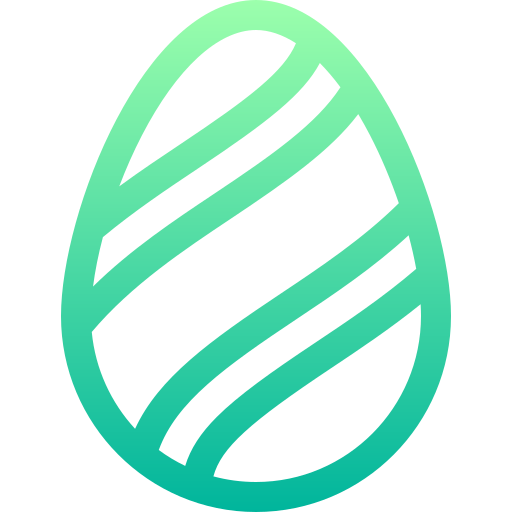 uovo di pasqua Basic Gradient Lineal color icona
