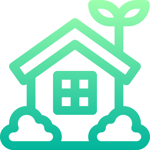 Eco home Basic Gradient Lineal color icon