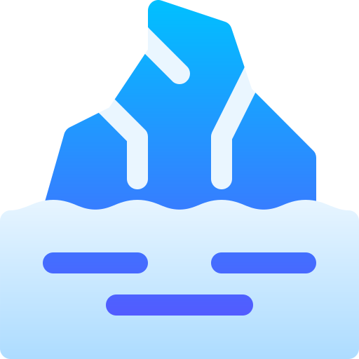 iceberg Basic Gradient Gradient icono