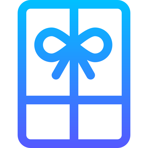 caja de regalo Basic Gradient Lineal color icono