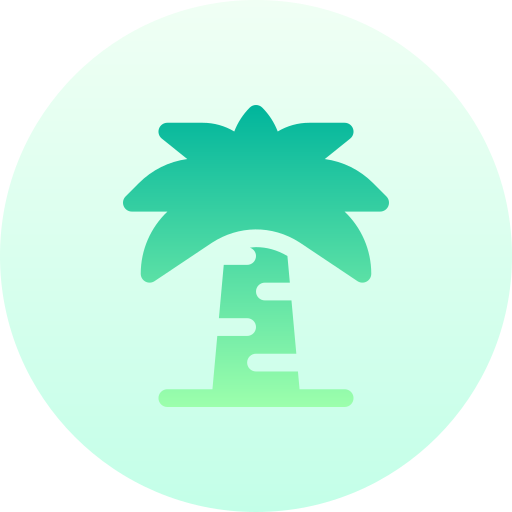Пальма Basic Gradient Circular иконка