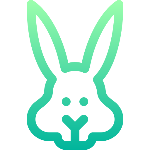 konijn Basic Gradient Lineal color icoon