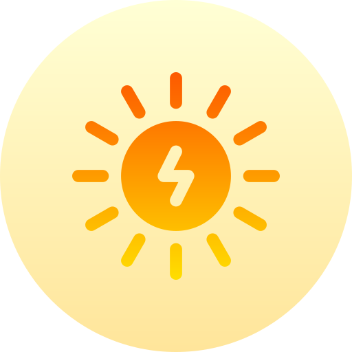 太陽エネルギー Basic Gradient Circular icon