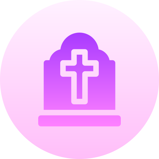 lápida sepulcral Basic Gradient Circular icono