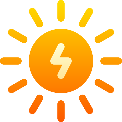 zon energie Basic Gradient Gradient icoon