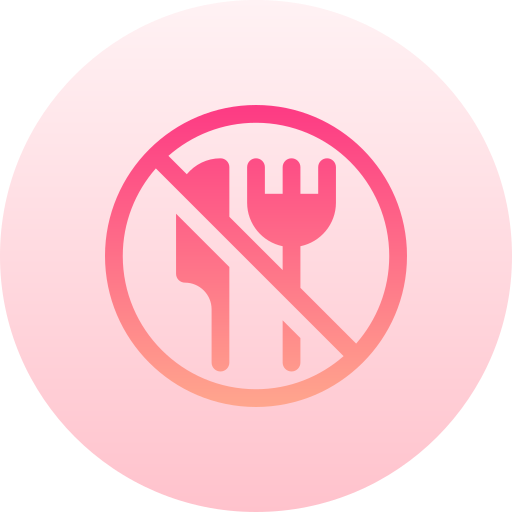 No eating Basic Gradient Circular icon