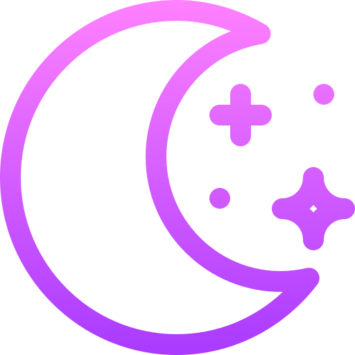 Moon Basic Gradient Lineal color icon