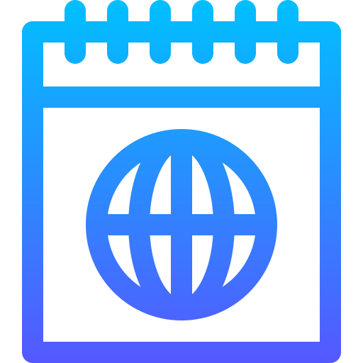 calendario Basic Gradient Lineal color icona