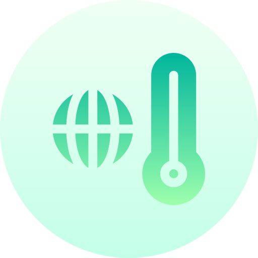 calentamiento global Basic Gradient Circular icono