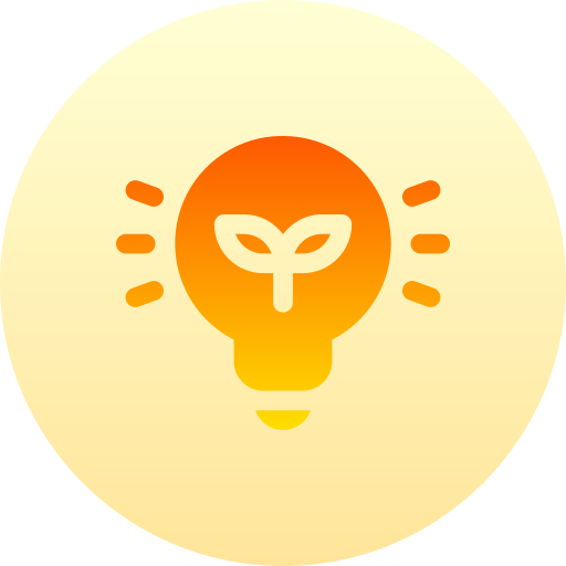 Lightbulb Basic Gradient Circular icon