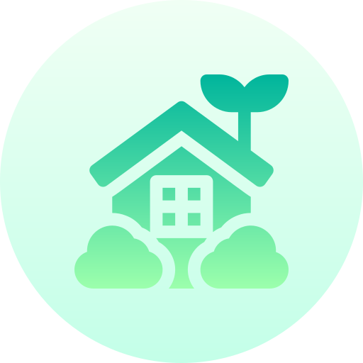 hogar ecológico Basic Gradient Circular icono