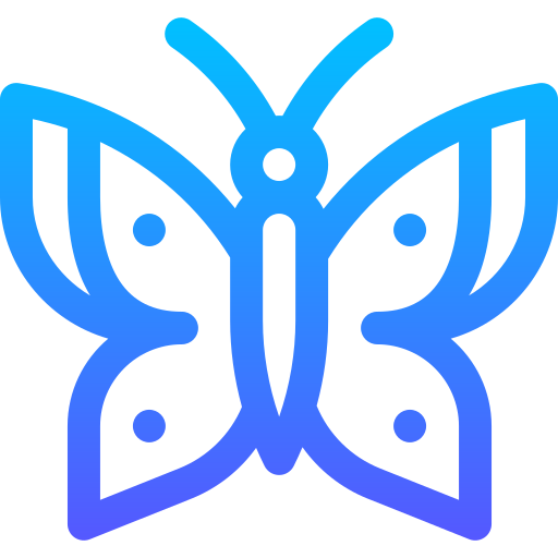 vlinder Basic Gradient Lineal color icoon