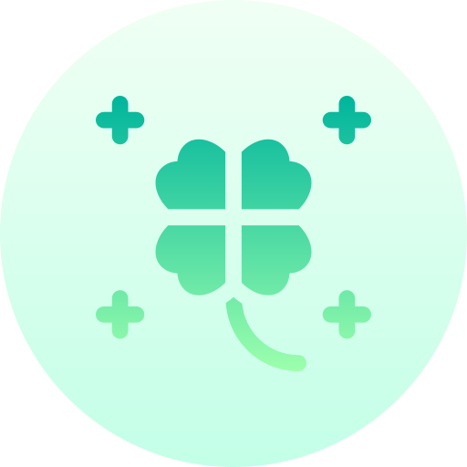 cuatro hojas Basic Gradient Circular icono