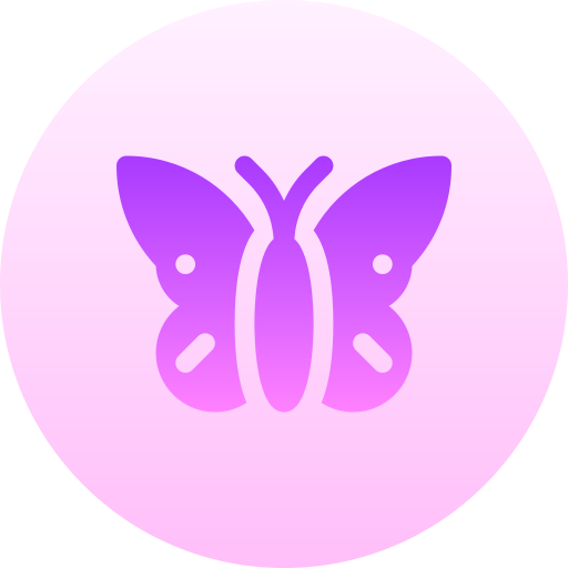 borboleta Basic Gradient Circular Ícone
