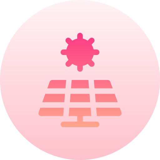 Solar panel Basic Gradient Circular icon