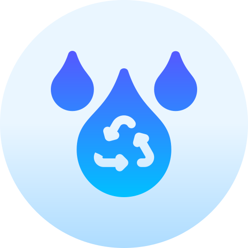 economize água Basic Gradient Circular Ícone