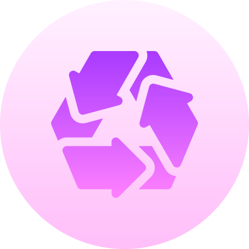 riciclare Basic Gradient Circular icona