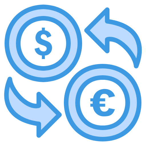 Money exchange Generic Blue icon