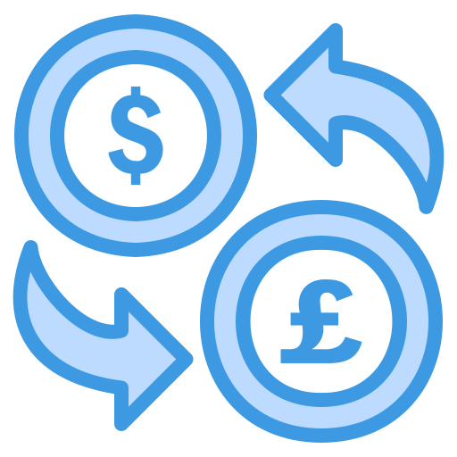 Money exchange Generic Blue icon