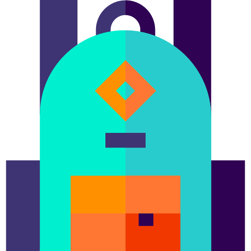 Backpack Basic Straight Flat icon