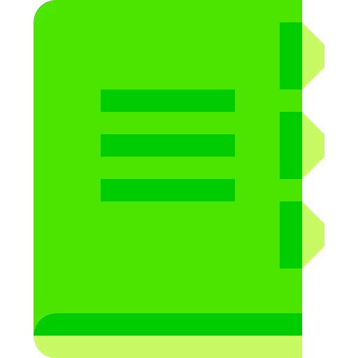 adresboek Basic Sheer Flat icoon