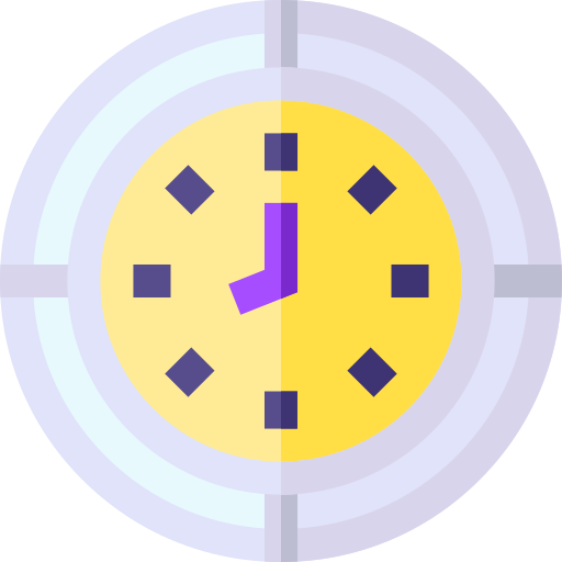 Hour Basic Straight Flat icon