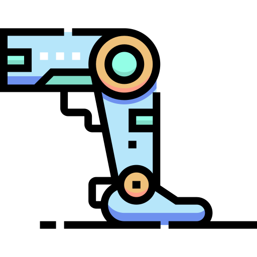 Нога робота Detailed Straight Lineal color иконка