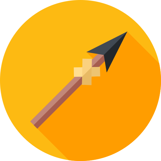 Spear Flat Circular Flat icon