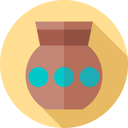 Vase Flat Circular Flat icon