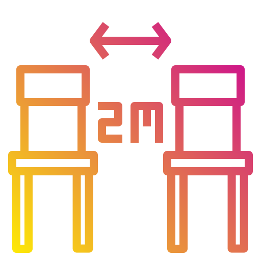 Social distancing Payungkead Gradient icon