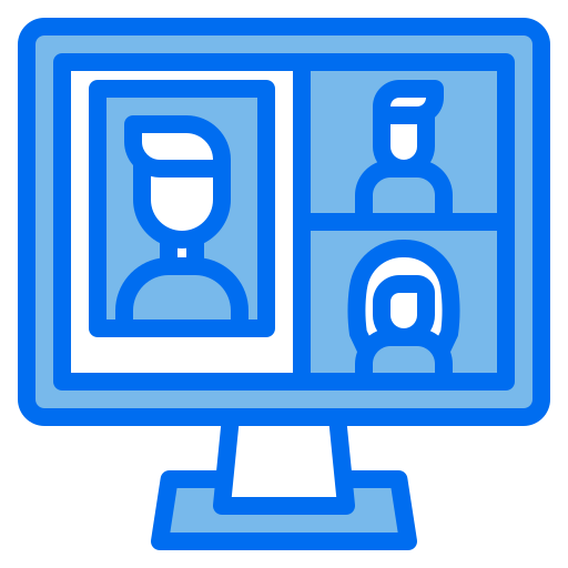 화상 회의 Payungkead Blue icon