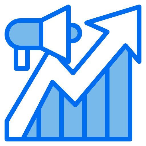 Growth graph Payungkead Blue icon