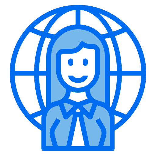 비즈니스 우먼 Payungkead Blue icon