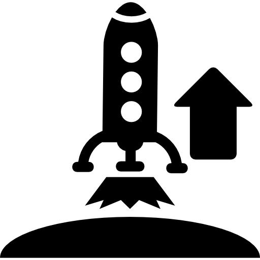Ascending rocket  icon