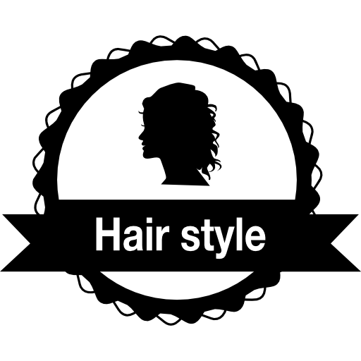 insigne de style de cheveux pour salon de coiffure féminin  Icône