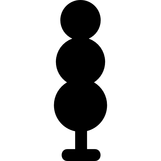 forma de árbol de tres bolas verticales  icono
