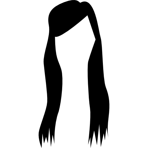 forma de peruca de cabelo longo feminino  Ícone