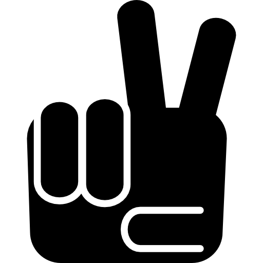 símbolo de postura de los dedos  icono