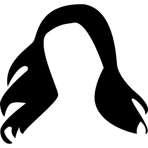 cheveux longs de femme  Icône