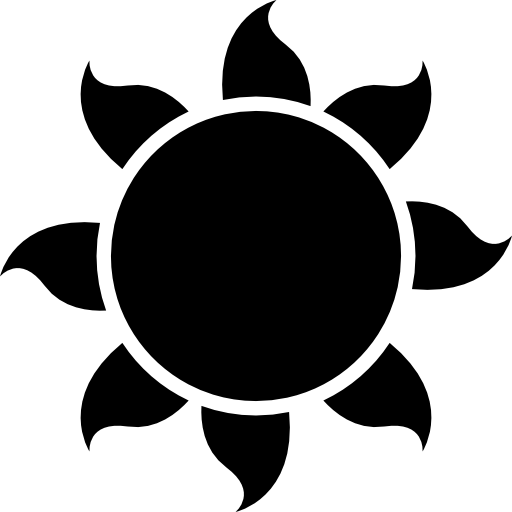 forma del sole  icona