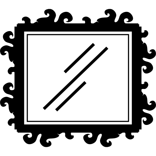 specchio rettangolo  icona