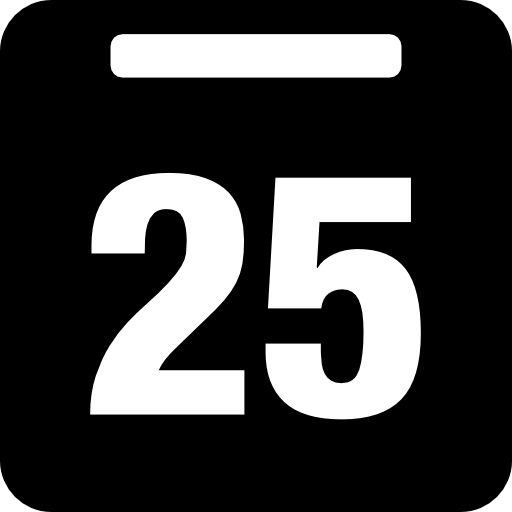 День 25 в ежедневном календаре  иконка