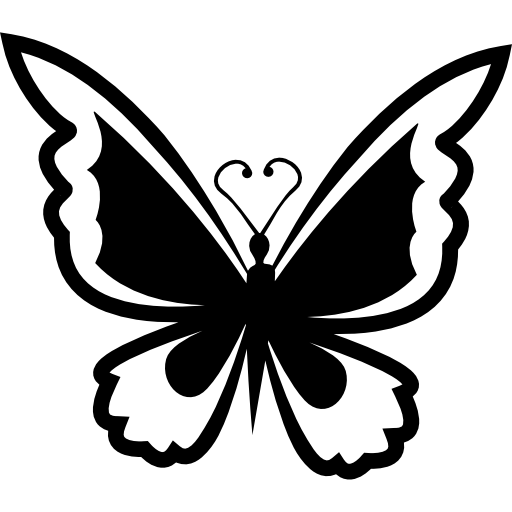 vista superior de la mariposa  icono