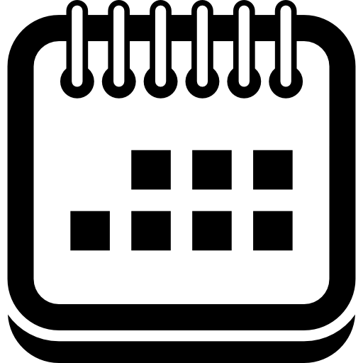 lente kalender afgerond symbool  icoon