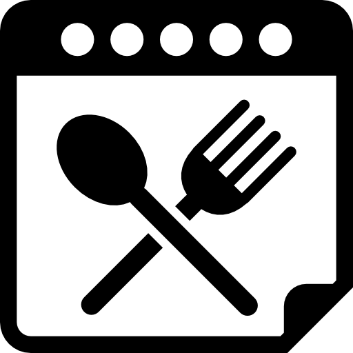restaurant datum kalenderseite  icon