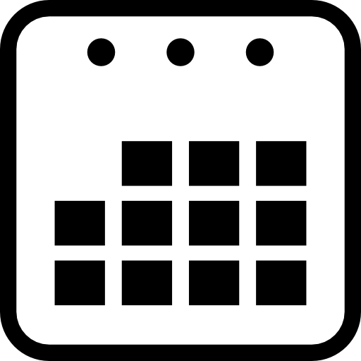 página del calendario anual  icono