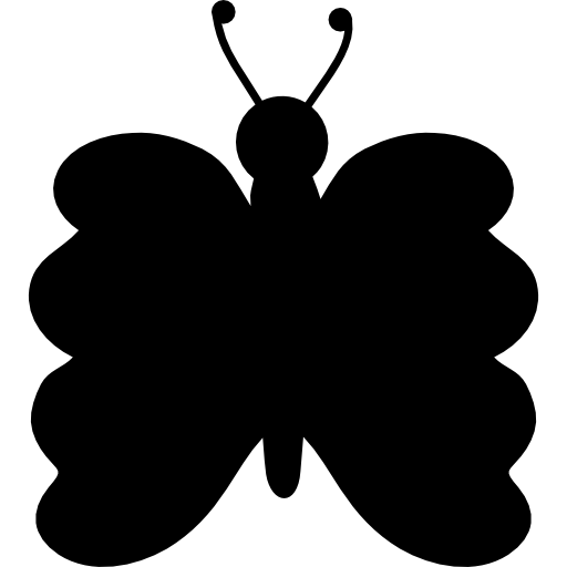 forma simétrica de borboleta vista de cima  Ícone