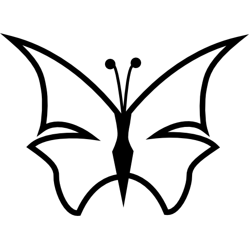 afilar la forma del contorno de la mariposa  icono