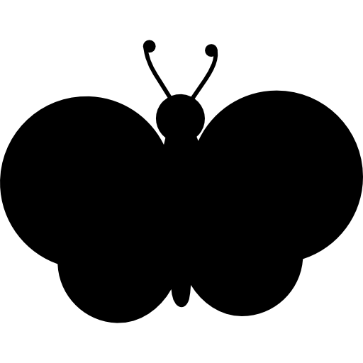 borboleta com formato de asas circulares  Ícone