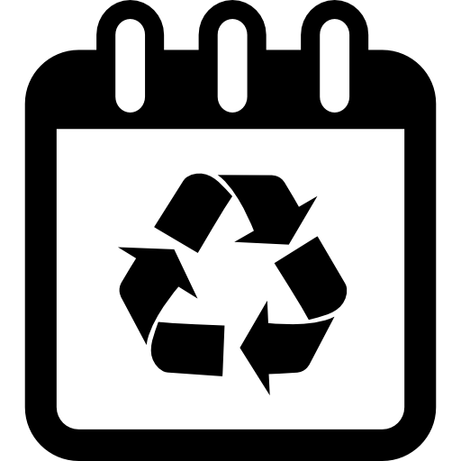 página de lembrete do calendário do dia de reciclagem  Ícone